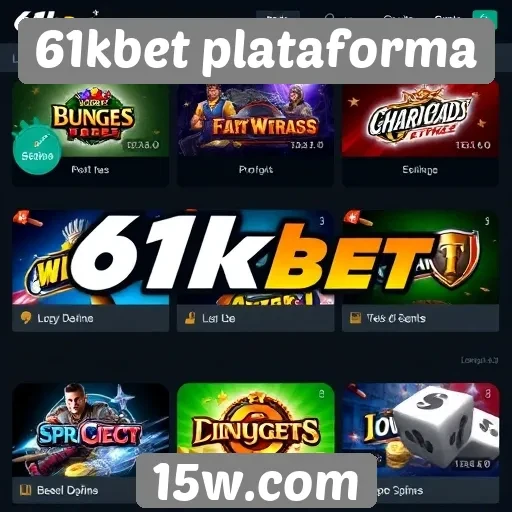 Variedade de jogos disponíveis na 61kbet